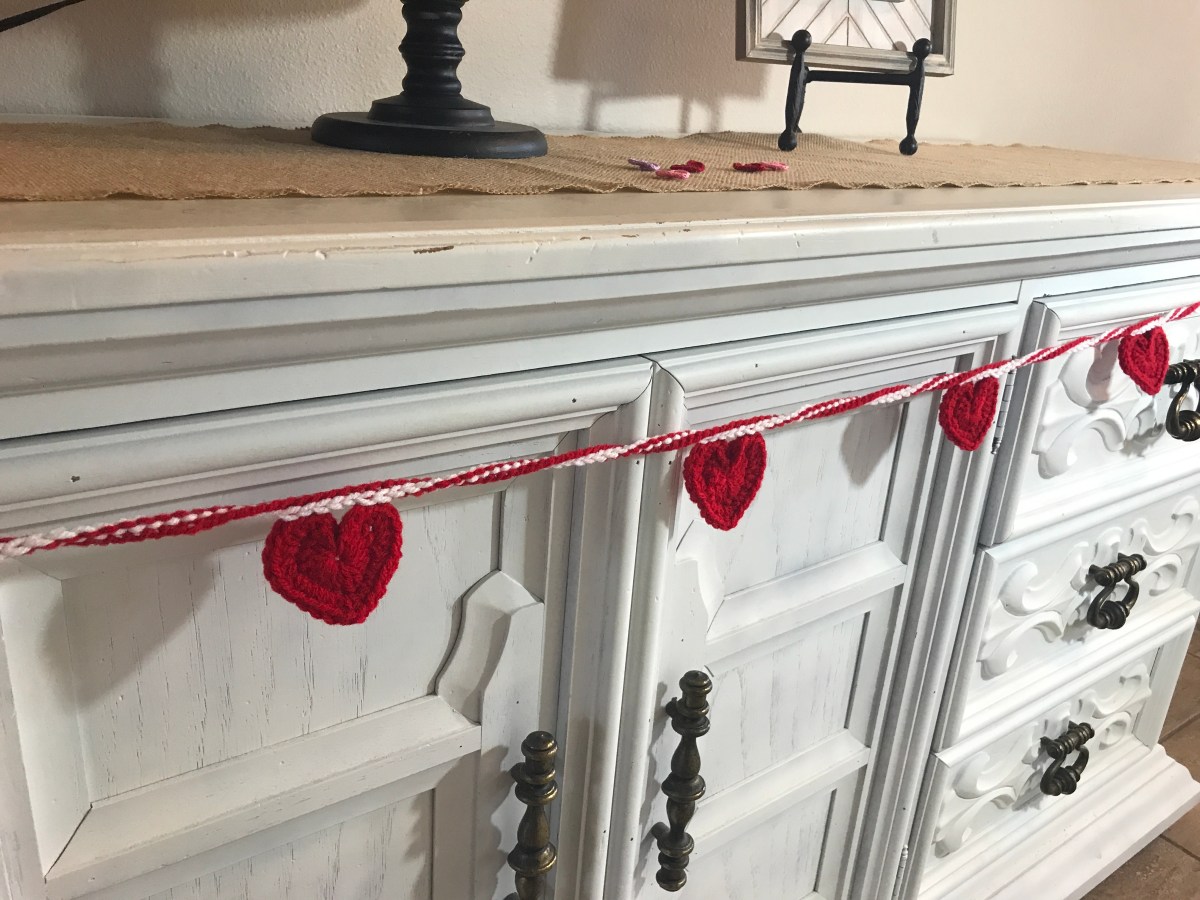 Crochet Heart Garland