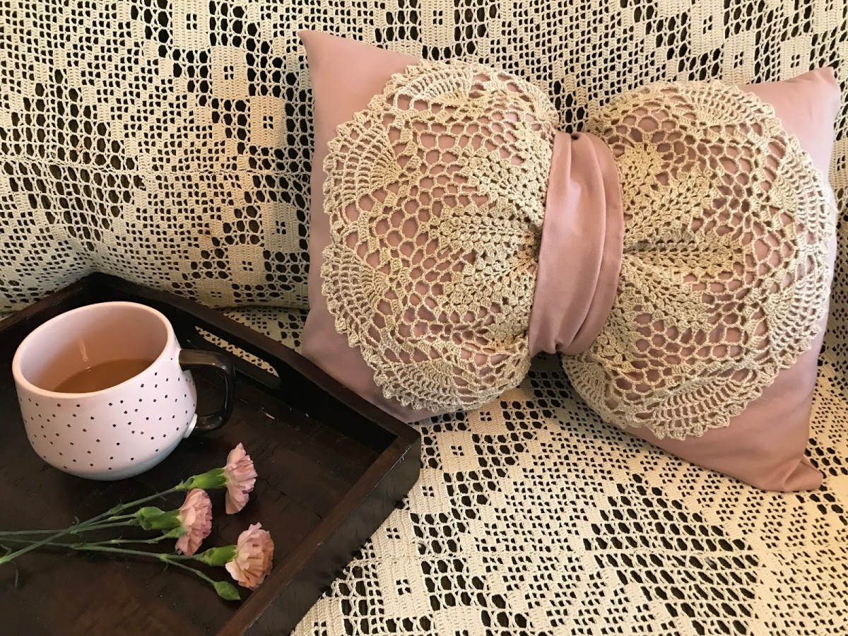 Doily Bow Pillow