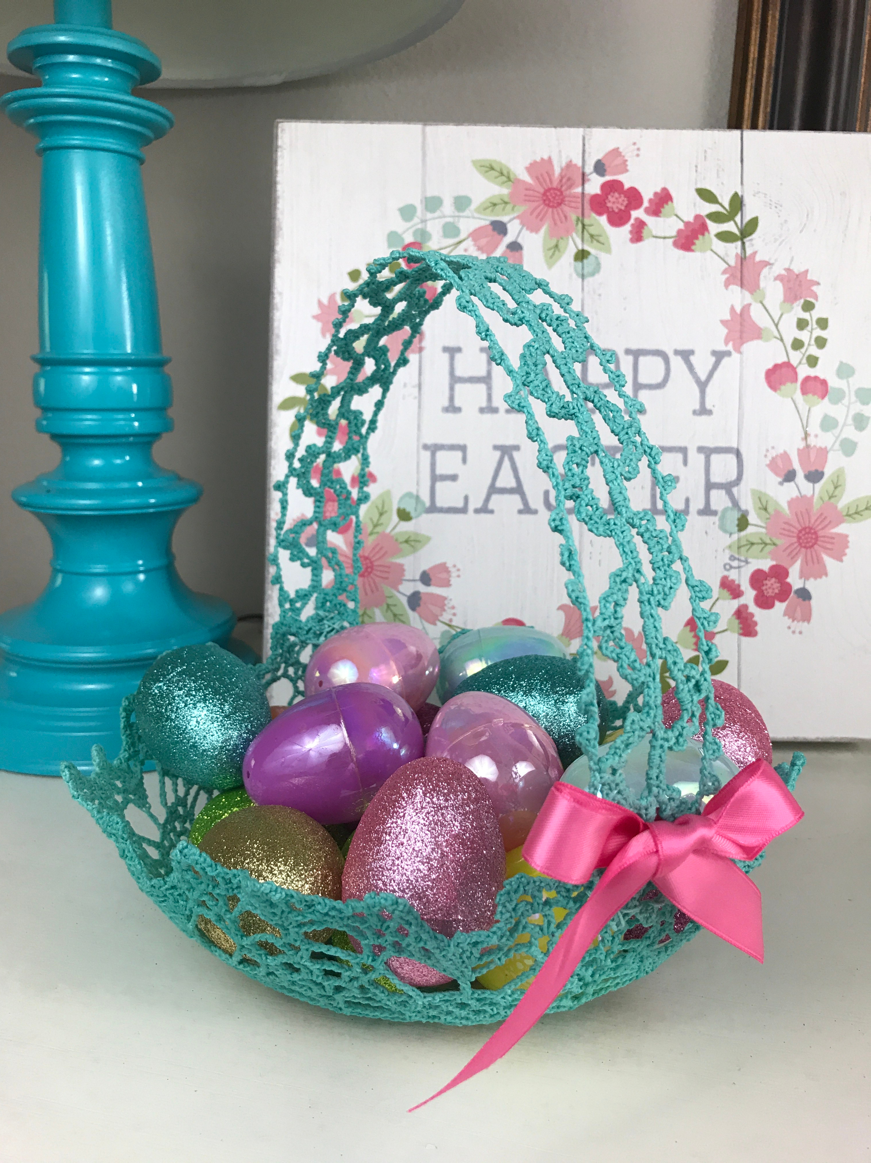 doily Easter basket