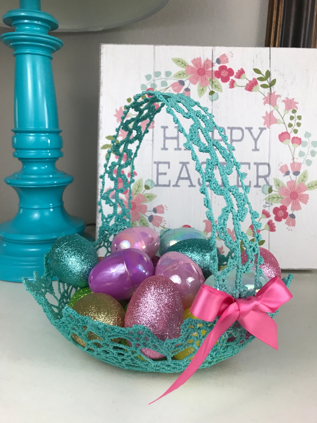 doily Easter basket