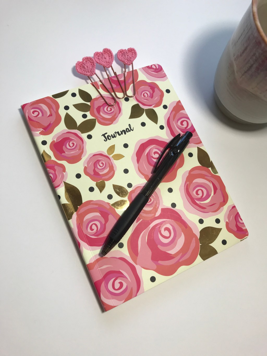 crochet heart planner clips