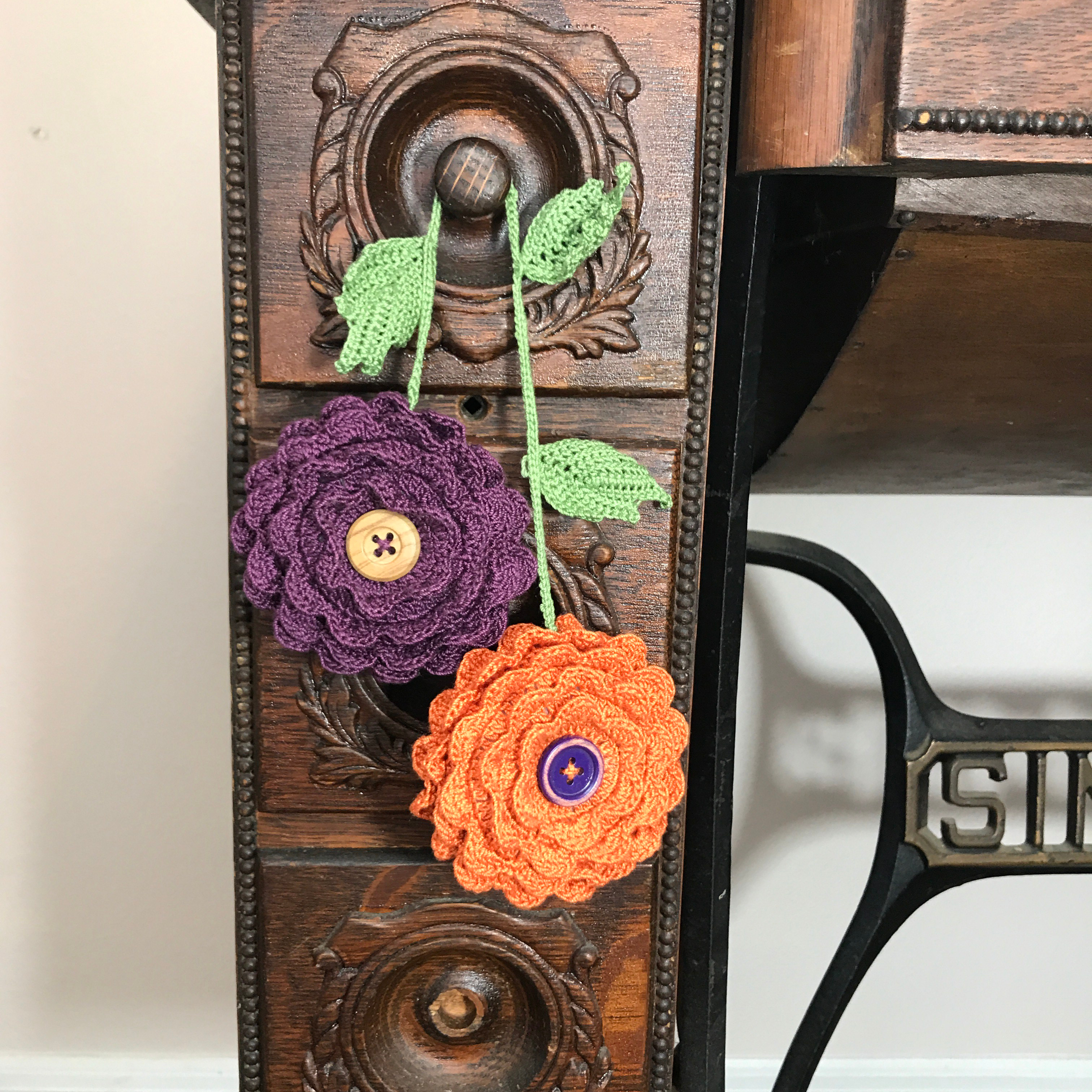 crochet chrysanthemums for fall