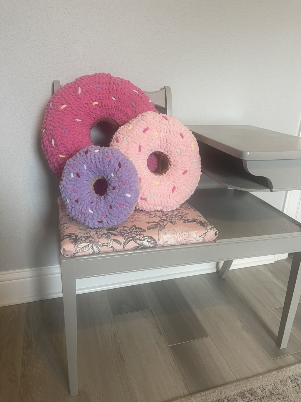 Crochet Donut Pillow Plushie in 3&nbsp;Sizes